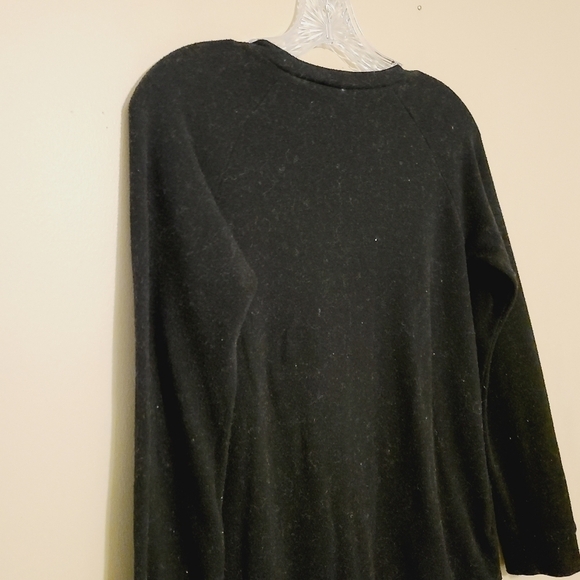 Disney | Girl's Black Polka Dot and Glitter Minnie Mouse Sweatshirt (Size XL) - Picture 11 of 12